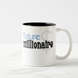 Taza Bicolor Millonario futuro azul