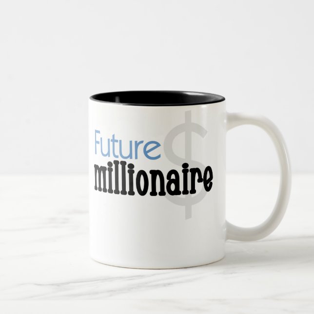 Taza Bicolor Millonario futuro azul (Derecha)