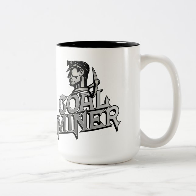 TAZA BICOLOR MINERO DE CARBÓN (Derecha)
