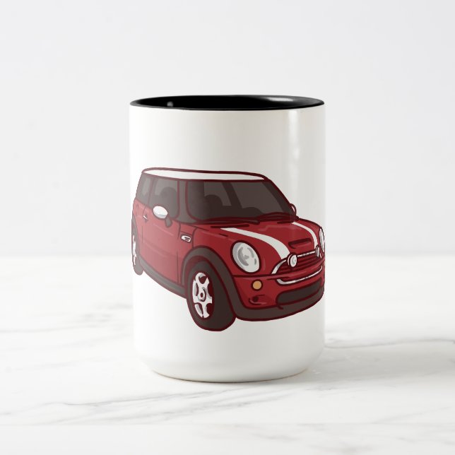 Taza Bicolor Mini Cooper rojo (Centro)