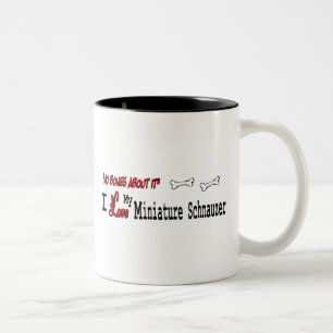 Taza Bicolor Miniatura Schnauzer (I Love) Mug
