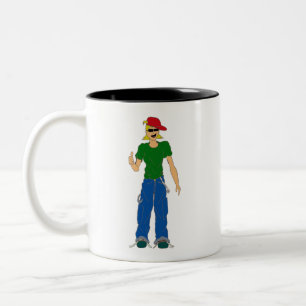Taza Bicolor miniaturas hacia arriba