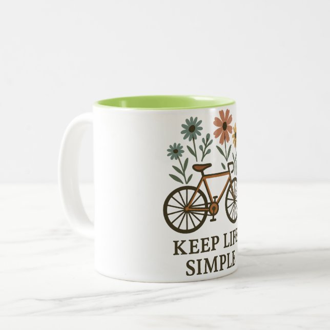 Taza Bicolor Minimal Nature Quote Design (Anverso izquierdo)