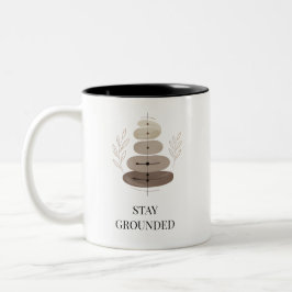 Taza Bicolor Minimalist Acupuncture Mug Stay Grounded coffee