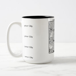 Taza Bicolor Minimalist City Map Mug EUROPE