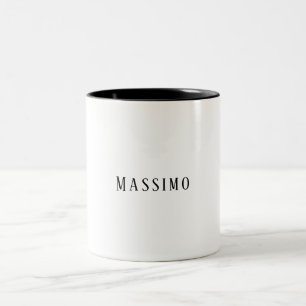 Taza Bicolor Minimalista Elegante Clásico Profesional Simple