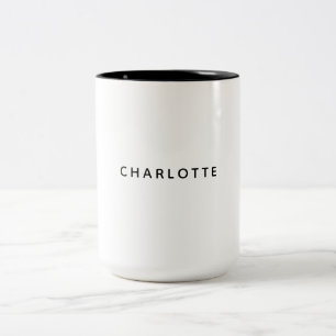 Taza Bicolor Minimalista Elegante Clásico Profesional Simple