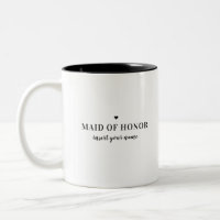Minimalista moderna empleada de honor en blanco y