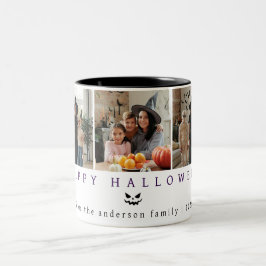 Taza Bicolor Minimalista moderno Spooky Happy Halloween 3 Photo