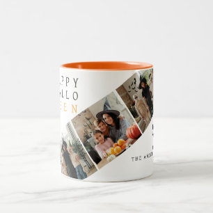 Taza Bicolor Minimalista moderno Spooky Happy Halloween 3 Photo