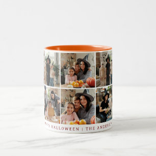 Taza Bicolor Minimalista moderno Spooky Happy Halloween 6 Photo