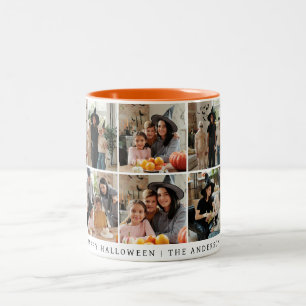 Taza Bicolor Minimalista moderno Spooky Happy Halloween 6 Photo