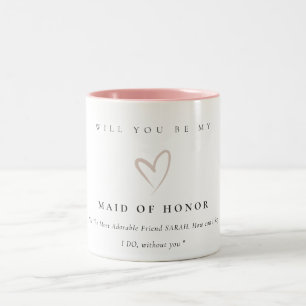 Taza Bicolor Mínimo y simple regalo de honor para el corazón de