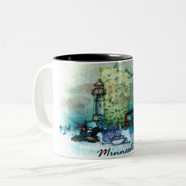 Taza Bicolor Minnesota Art Design (Anverso izquierdo)