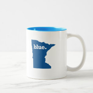 TAZA BICOLOR MINNESOTA ESTADO AZUL
