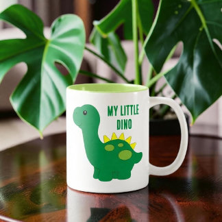 Taza Bicolor Mio Dino Pequeñito Adorable