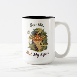 Taza Bicolor Mírame, no mis ojos - conciencia ciega