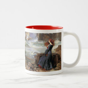 Taza Bicolor Miranda - la tempestad - John William Waterhouse