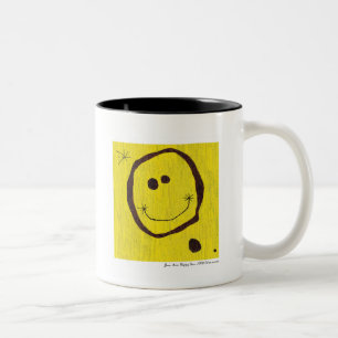 Taza Bicolor miro happy face mug