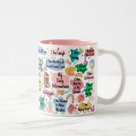 Taza Bicolor Mis afirmaciones diarias