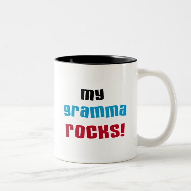 Taza Bicolor Mis camisetas y regalos de Gramma Rocks (Derecha)