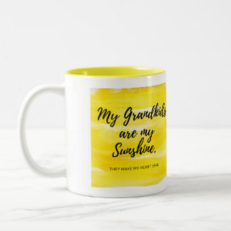 Taza Bicolor "Mis nietos son mi sol" Mug de 11oz