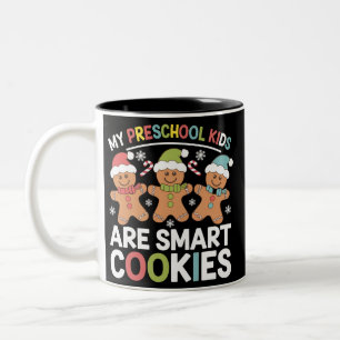Taza Bicolor Mis niños de preescolar son galletas inteligentes 