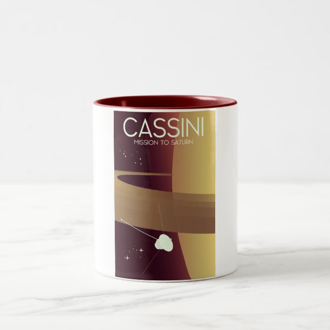 Taza Bicolor Misión Cassini a Saturno (Centro)