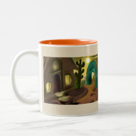 Taza Bicolor Misión española en el suroeste de arte abstracto