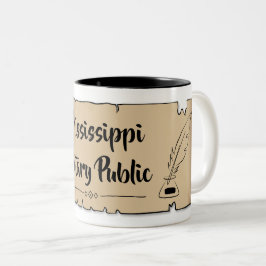 Taza Bicolor Misisipi Notario Deslizador Público Cuero