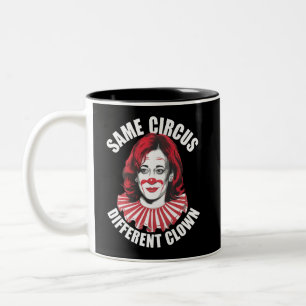 Taza Bicolor Mismo Circo Payaso Diferente Anti Kamala 2024