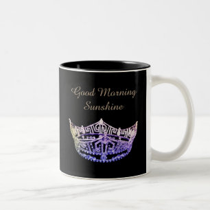 Taza Bicolor Miss América Buenos días Sunshine Crown Mug