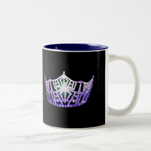 Taza Bicolor Miss América estilo Concurso Corona Mug