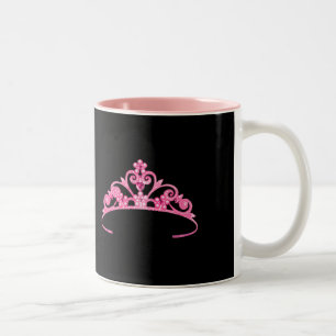 Taza Bicolor Miss América Rodeo estilo Pink Pageant Crown Mug