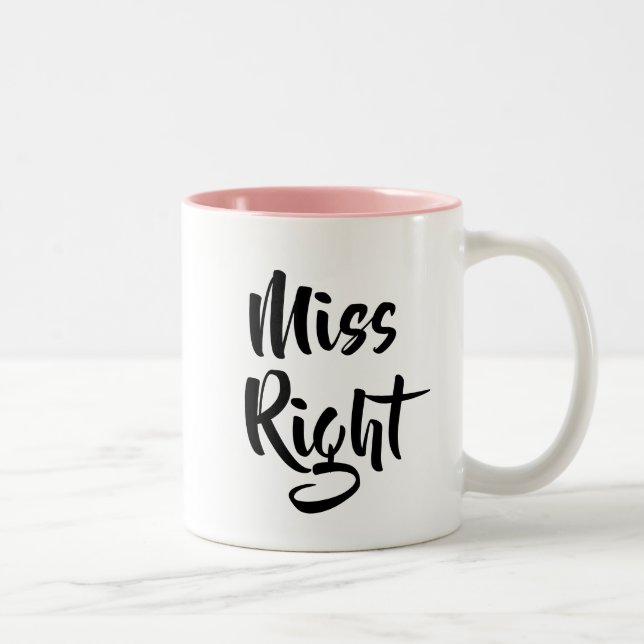 Taza Bicolor Miss De Guión Moderno Muy Graciosa (Derecha)