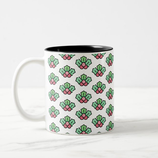 Taza Bicolor mistletoe (Izquierda)