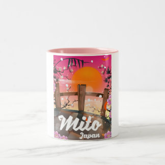 Taza Bicolor Mito Japón florece poster.