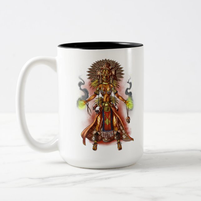 Taza Bicolor Mitología azteca Dios Managua (Izquierda)