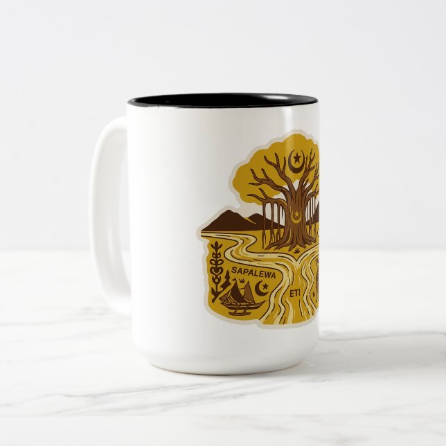 Taza Bicolor Mitología de Nunusaku (Anverso izquierdo)