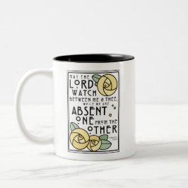 Taza Bicolor Mizpah Blessing | Rosa de Glasgow amarillo