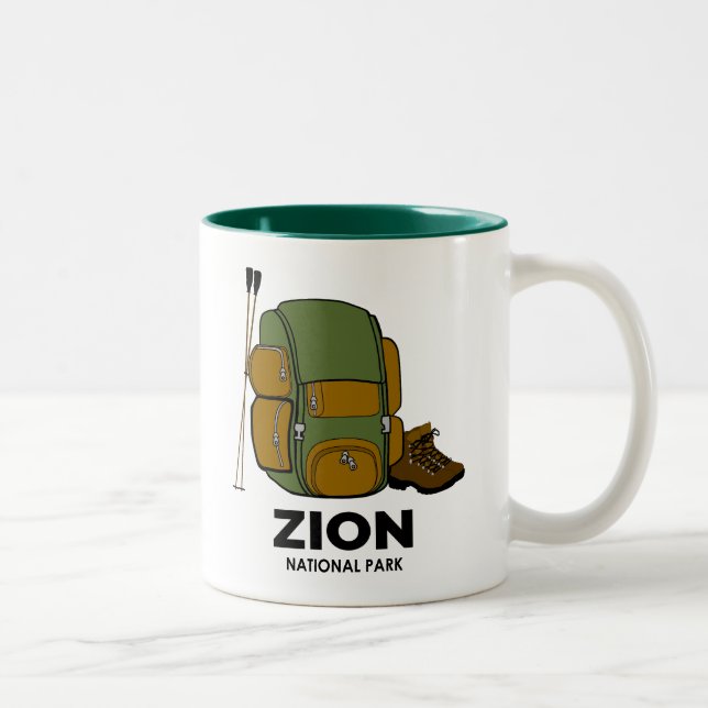 Taza Bicolor Mochila del Parque Nacional Zion (Derecha)