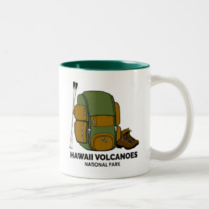 Taza Bicolor Mochila Parque Nacional de los Volcanes de Hawái
