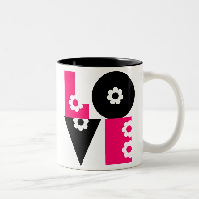 Taza Bicolor Mod Retro Flowed LOVE (Derecha)