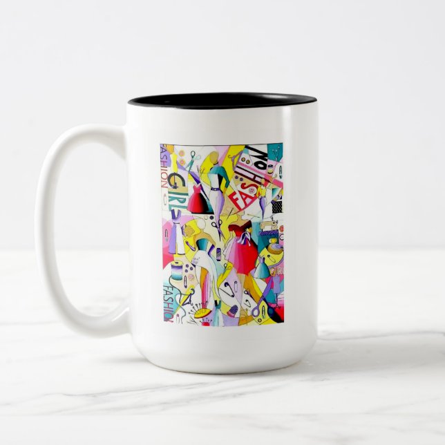 Taza Bicolor Moda (Izquierda)