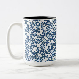 Taza Bicolor Moda de hojas modernas
