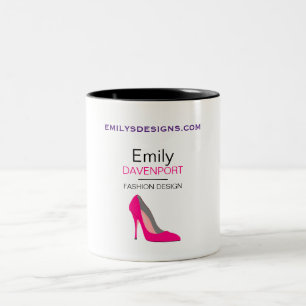 Taza Bicolor Moda de zapatos de tacón de tacón de tacón rosado 