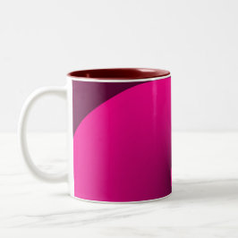 Taza Bicolor Moda moderna de moda en espiral magenta monograma
