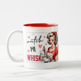 Taza Bicolor Moda retro: Comilla graciosa de arte pop vintage