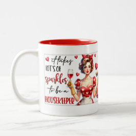 Taza Bicolor Moda retro: Comilla graciosa de arte pop vintage