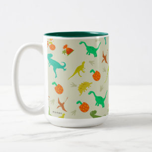 Taza Bicolor Modelo de los dinosaurios